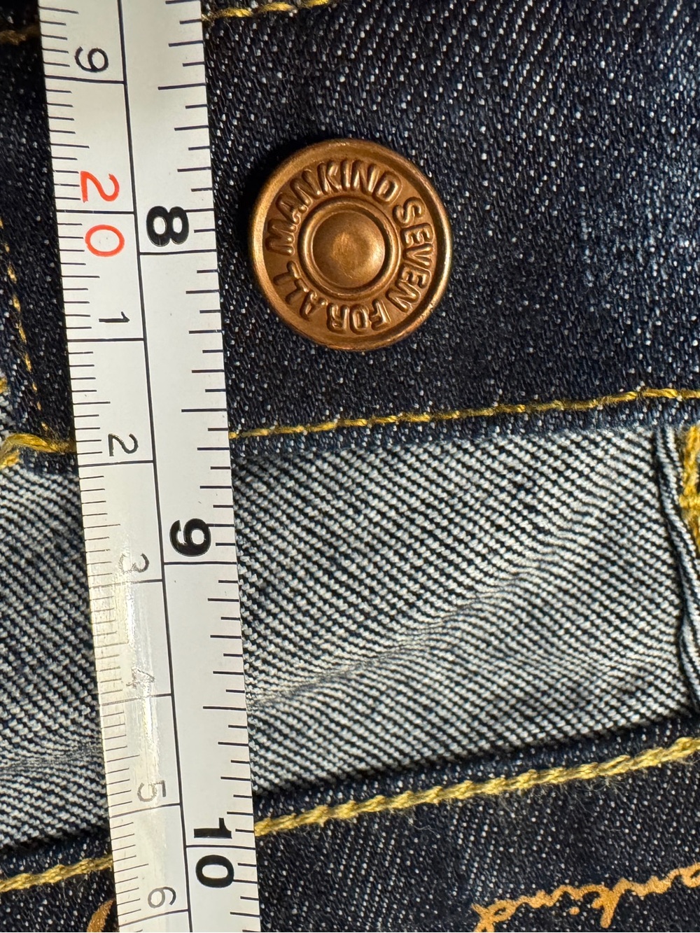 7 For All Mankind Dojo Jeans | Lightly Distressed Low Rise Wide Leg | Sz 32 - Picture 6 of 9